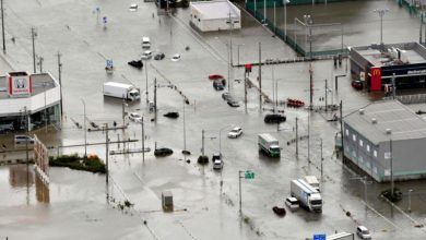 भारी वर्षा र बाढीले मध्य जापानमा तीन जनाको मृत्यु, ९९० घर ध्वस्त